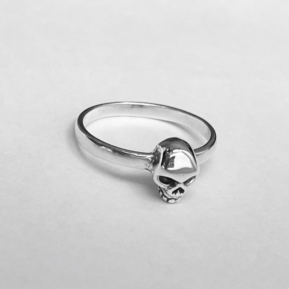 Sterling Silver Skull Ring, Religious Ring - Picture 9 of 13
